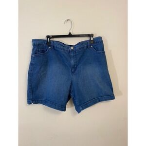 Gloria Vanderbilt Amanda Denim Shorts Women's 16W Mid-Rise Classic Stretch